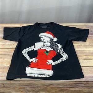 Fatal Pinup Christmas T-Shirt L